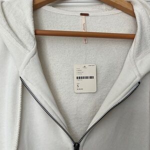 White Zip-Up Hoodie